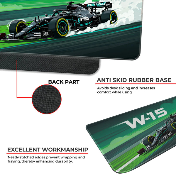 Mercedes W15 Formula 1 Racing Deskmat