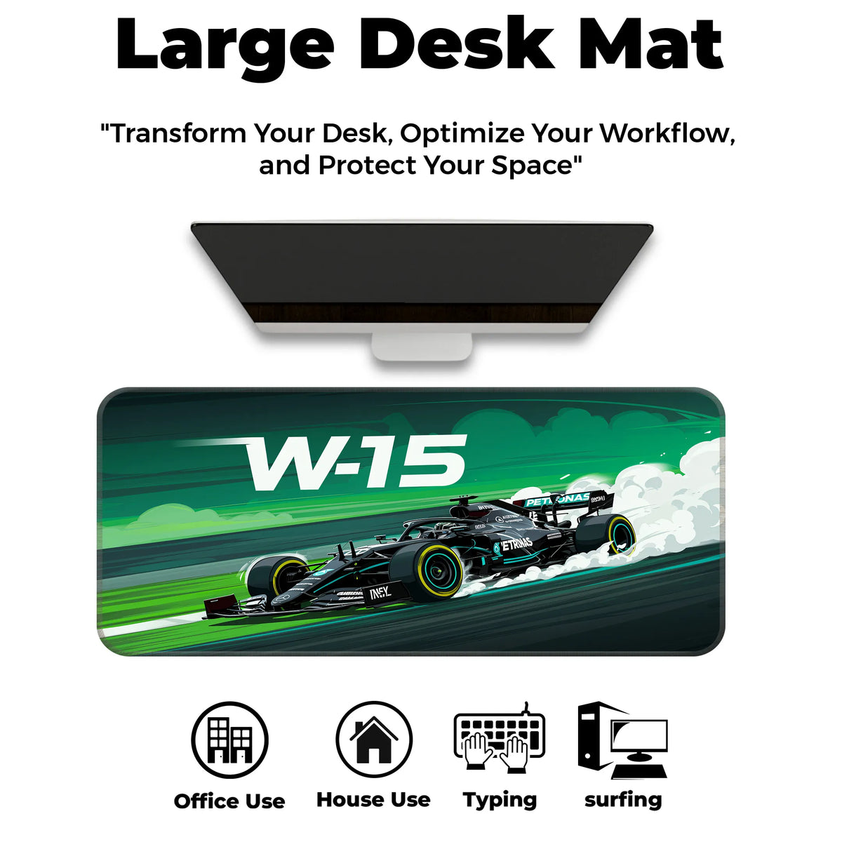 Mercedes W15 Formula 1 Racing Deskmat