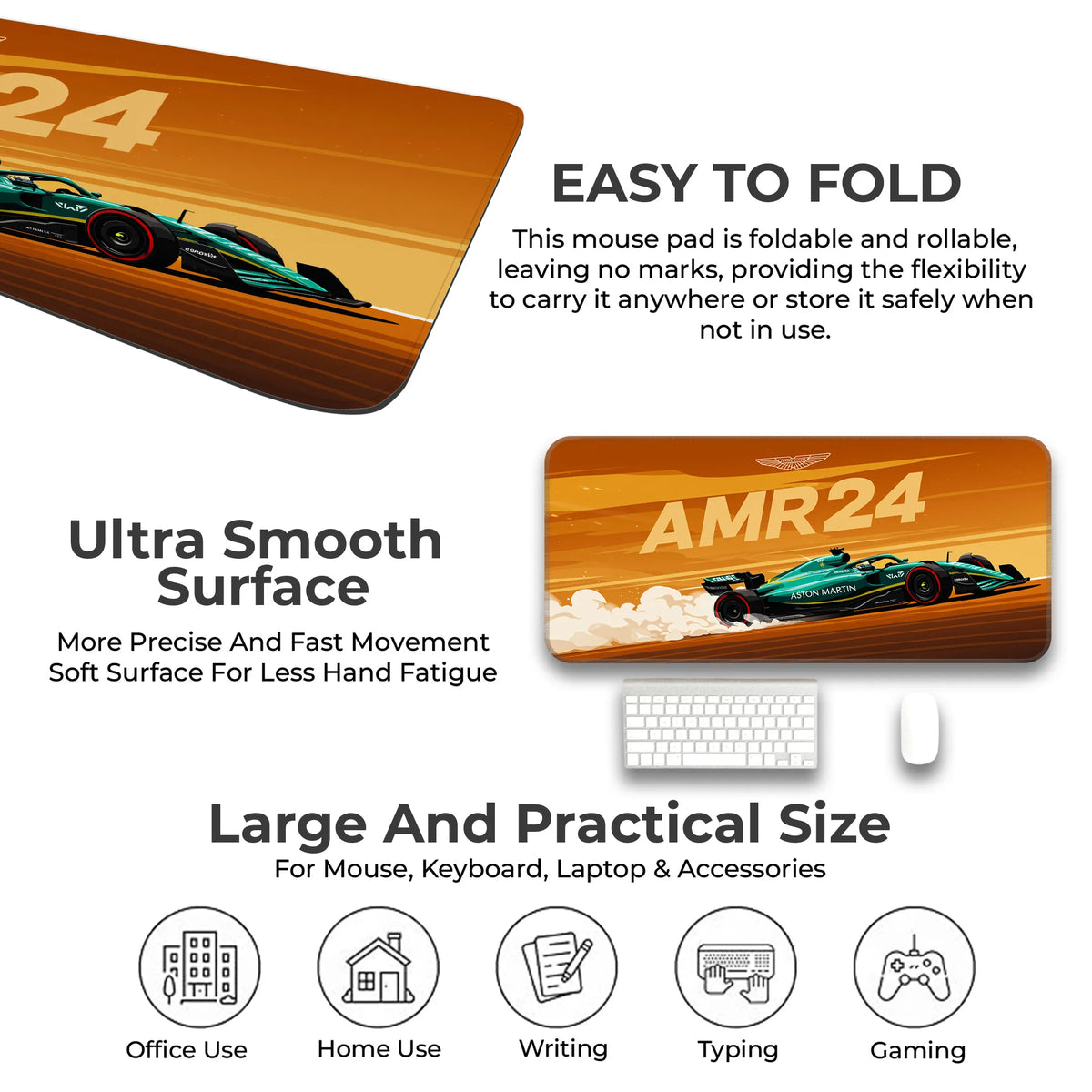 Aston Martin AMR24 Formula 1 Racing Deskmat