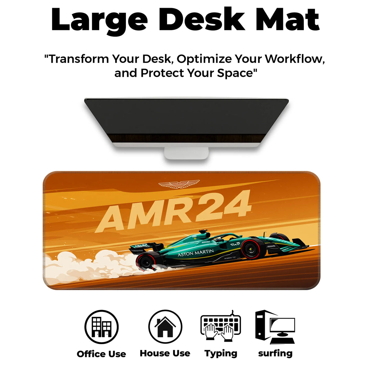 Aston Martin AMR24 Formula 1 Racing Deskmat