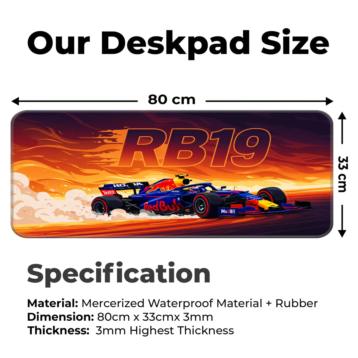 Red Bull RB19 Formula 1 Racing Deskmat