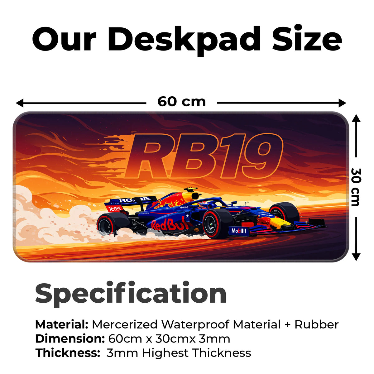 Red Bull RB19 Formula 1 Racing Deskmat