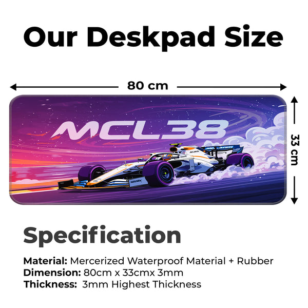 McLaren MCL38 Formula 1 Racing Deskmat