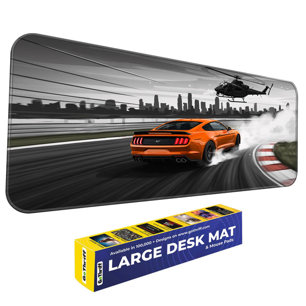 Ford Mustang Drift Action Deskmat – City Chase Edition