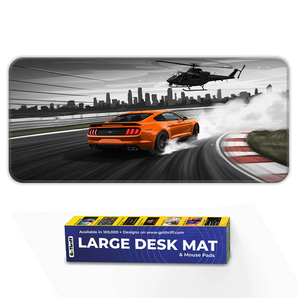 Ford Mustang Drift Action Deskmat – City Chase Edition