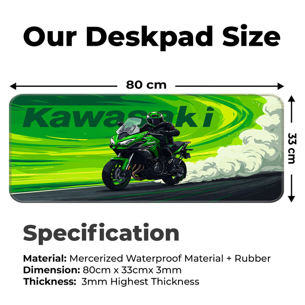 Kawasaki Sportbike Drift Deskmat