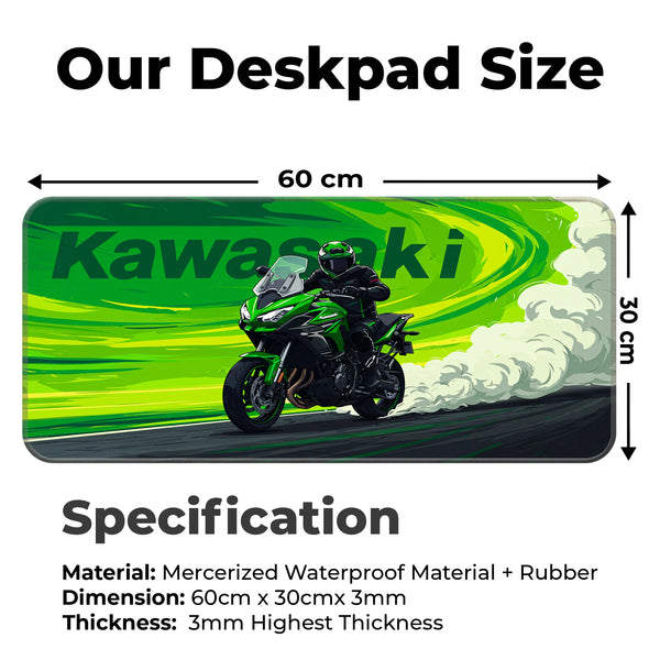 Kawasaki Sportbike Drift Deskmat