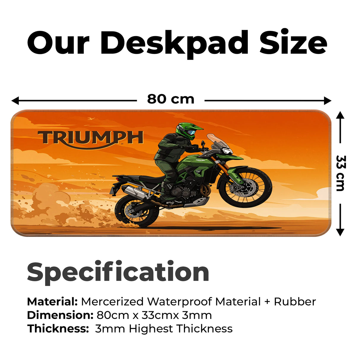 Triumph Adventure Motorcycle Deskmat