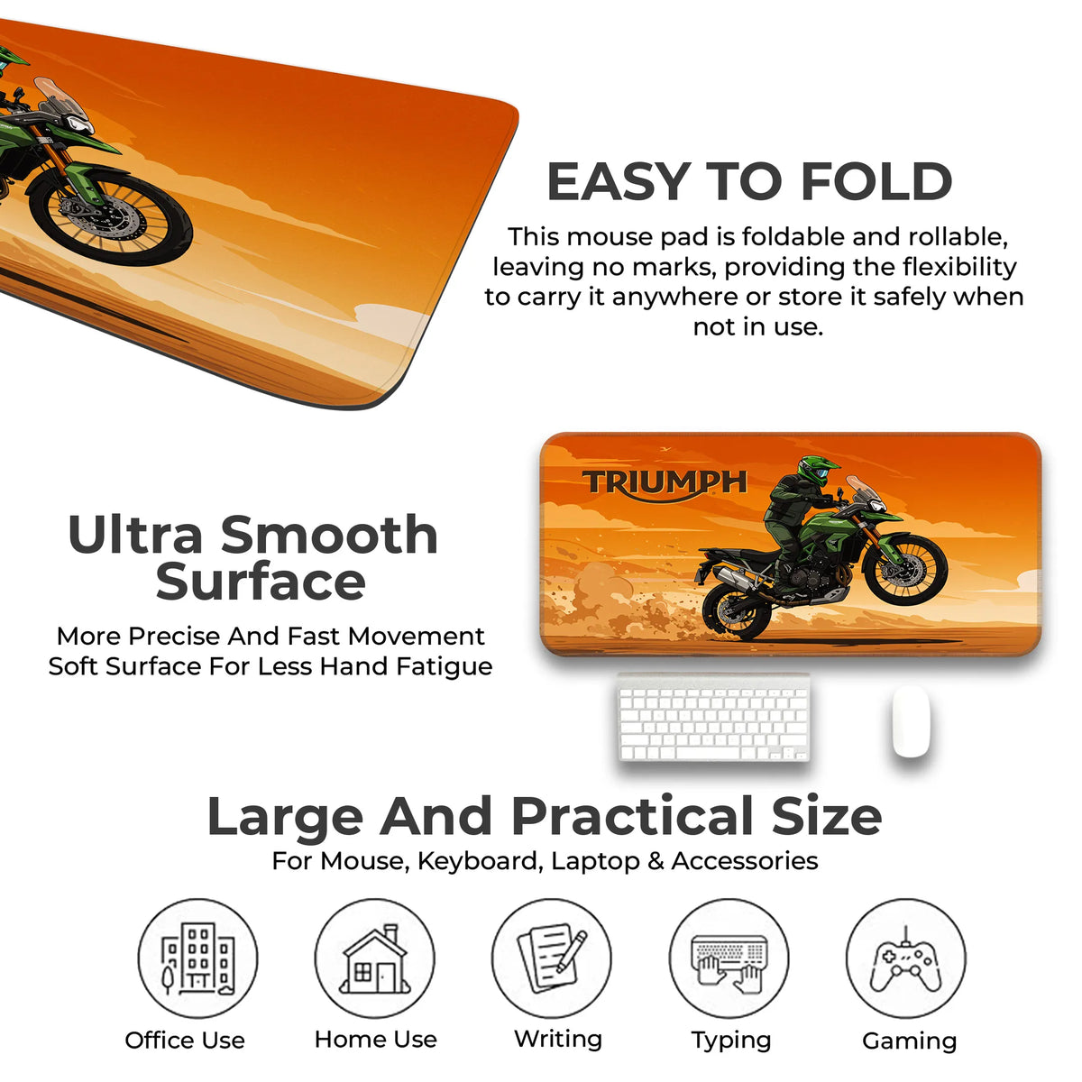 Triumph Adventure Motorcycle Deskmat
