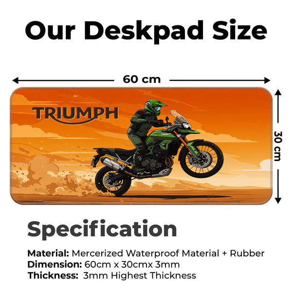 Triumph Adventure Motorcycle Deskmat