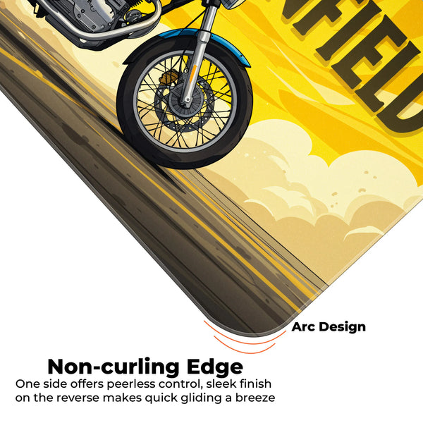 Royal Enfield Classic Blue Motorcycle Retro Deskmat