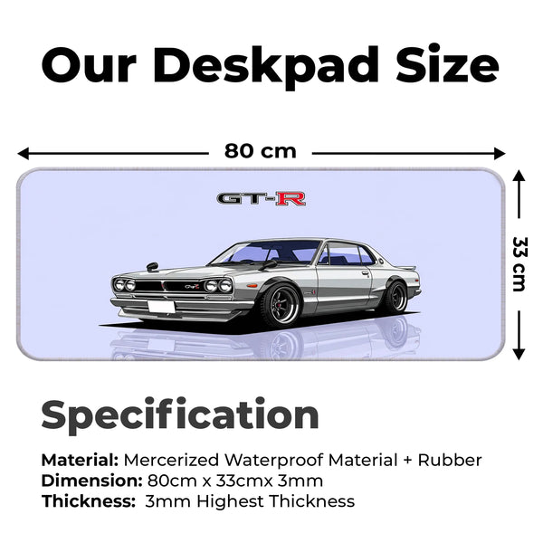 Nissan GT-R Hakosuka Classic JDM Car Deskmat