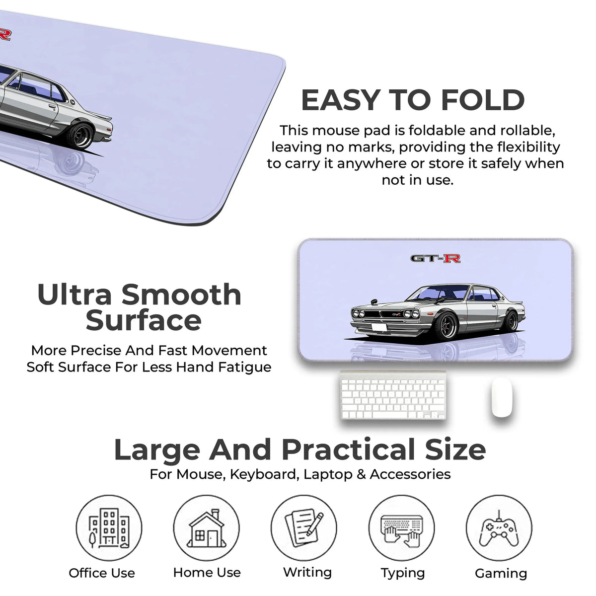 Nissan GT-R Hakosuka Classic JDM Car Deskmat