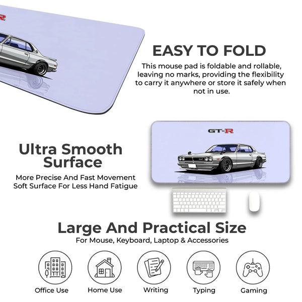 Nissan GT-R Hakosuka Classic JDM Car Deskmat