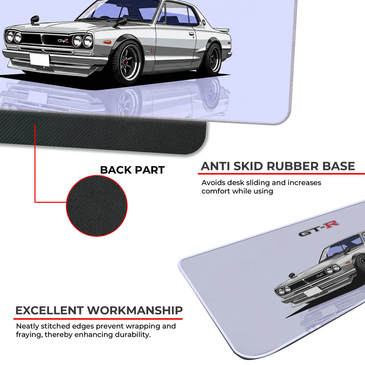 Nissan GT-R Hakosuka Classic JDM Car Deskmat