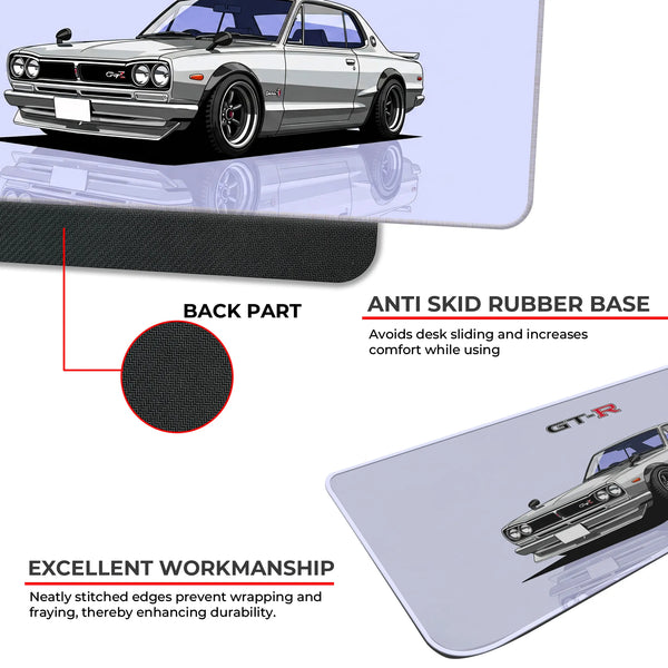 Nissan GT-R Hakosuka Classic JDM Car Deskmat