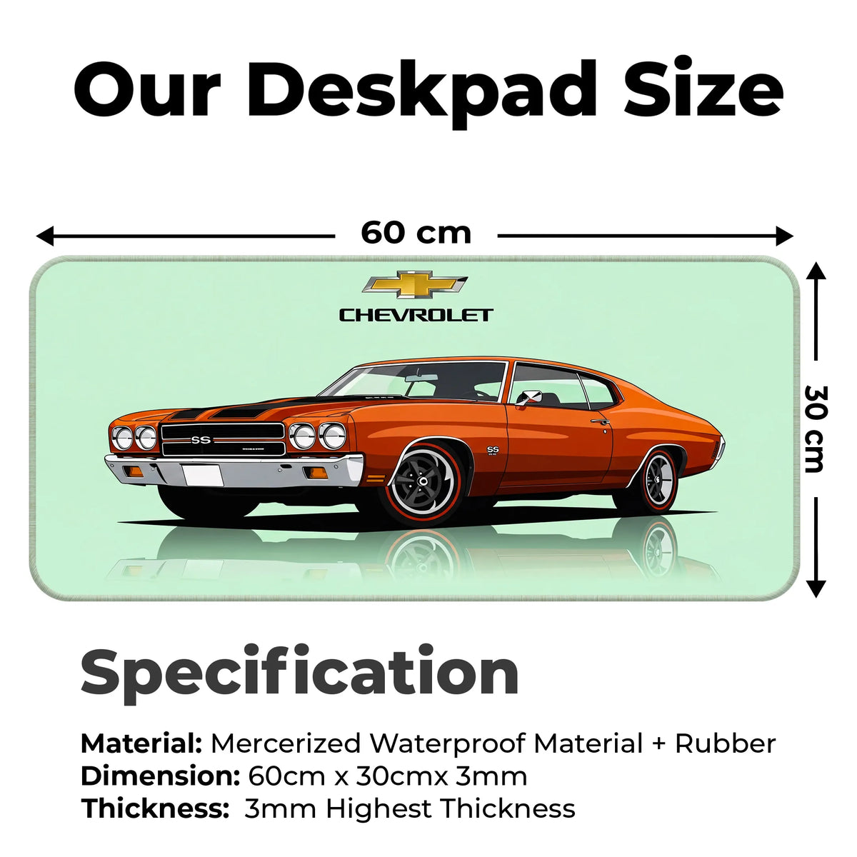 Chevrolet Chevelle SS Classic Muscle Car Deskmat