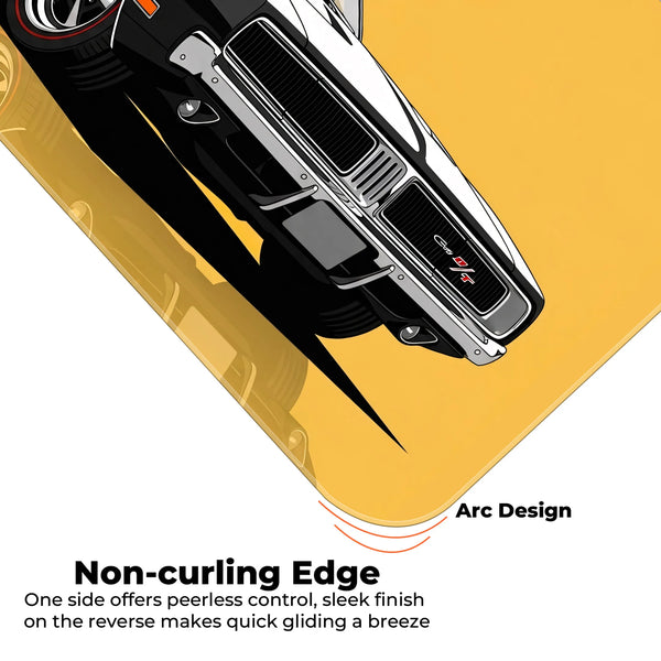 Dodge Charger Classic Black & White Muscle Car Deskmat