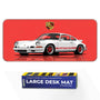 Porsche 911 Carrera Classic White & Red Racing Deskmat