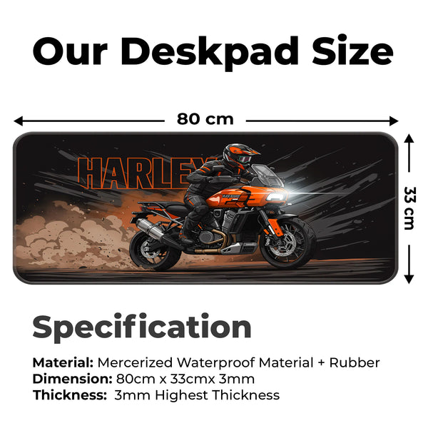 Harley-Davidson Adventure Touring Orange Black Deskmat
