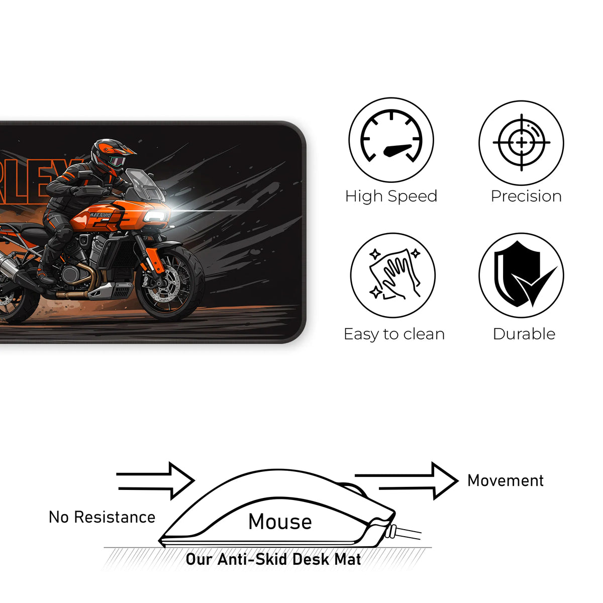 Harley-Davidson Adventure Touring Orange Black Deskmat