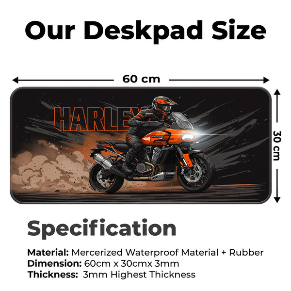 Harley-Davidson Adventure Touring Orange Black Deskmat