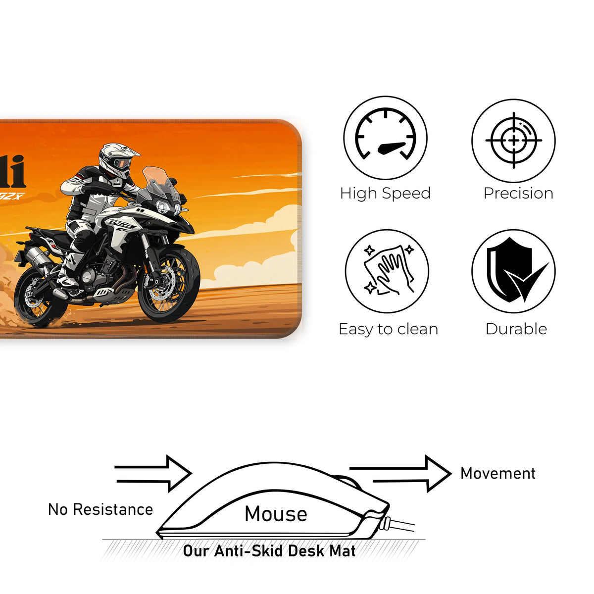 Benelli TRK 502X Adventure Touring White Deskmat