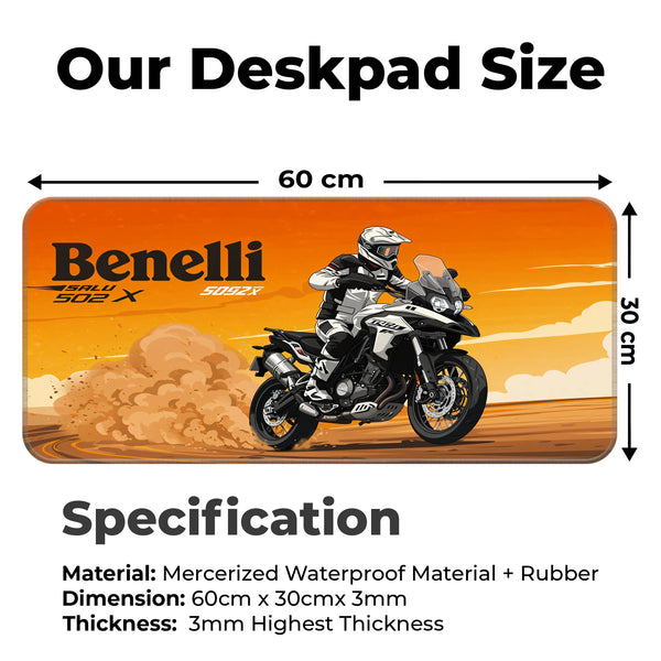 Benelli TRK 502X Adventure Touring White Deskmat