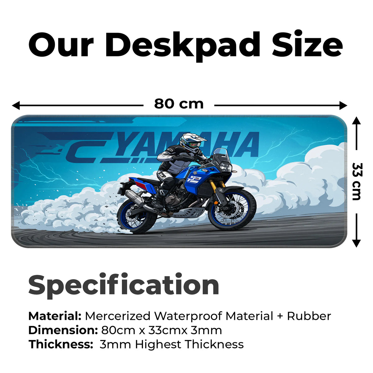 Yamaha Tenere 700 Blue Adventure Touring Deskmat