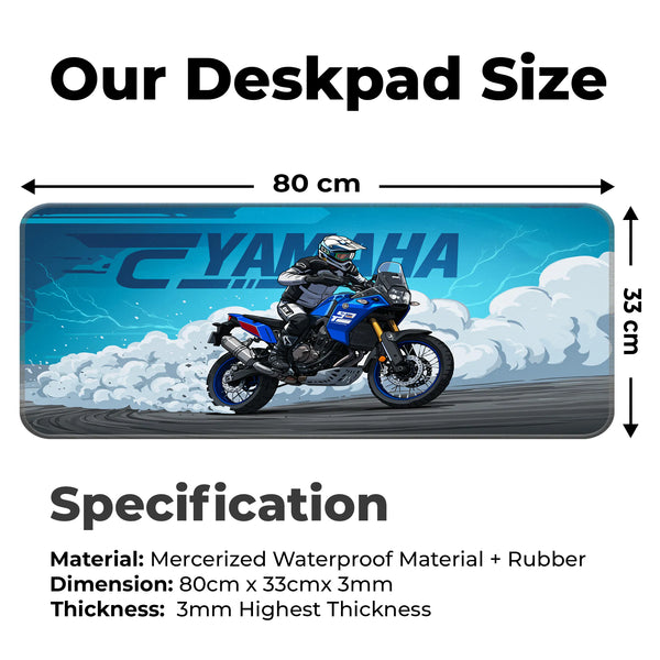 Yamaha Tenere 700 Blue Adventure Touring Deskmat