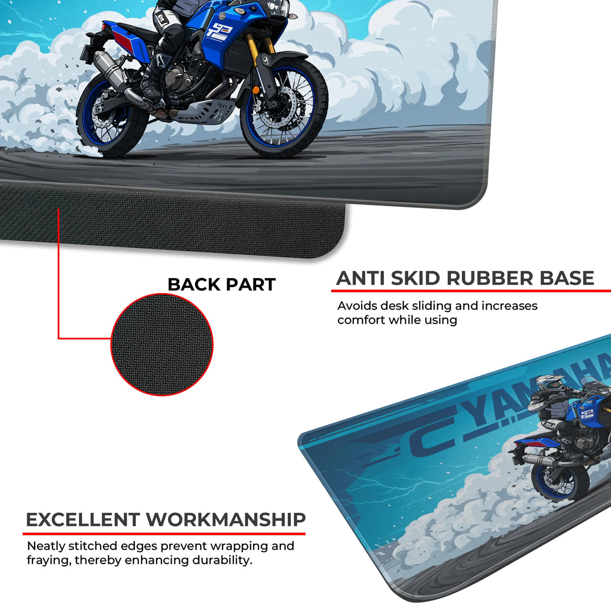 Yamaha Tenere 700 Blue Adventure Touring Deskmat