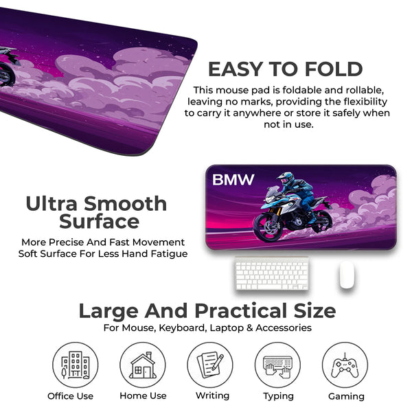 BMW Adventure Motorcycle Purple Racing Deskmat