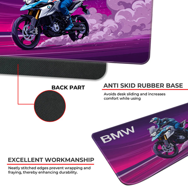 BMW Adventure Motorcycle Purple Racing Deskmat
