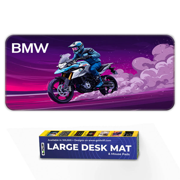 BMW Adventure Motorcycle Purple Racing Deskmat