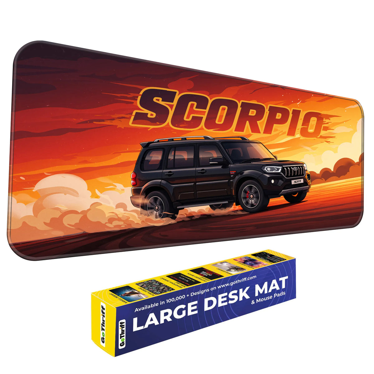 Mahindra Scorpio Black SUV Power Deskmat