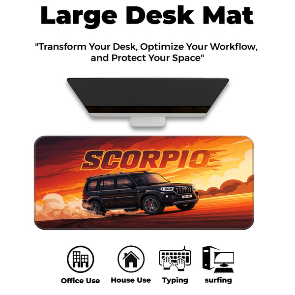 Mahindra Scorpio Black SUV Power Deskmat