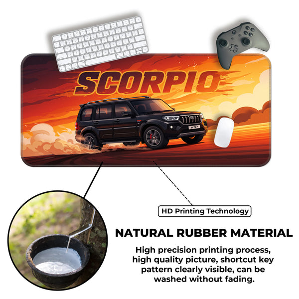 Mahindra Scorpio Black SUV Power Deskmat