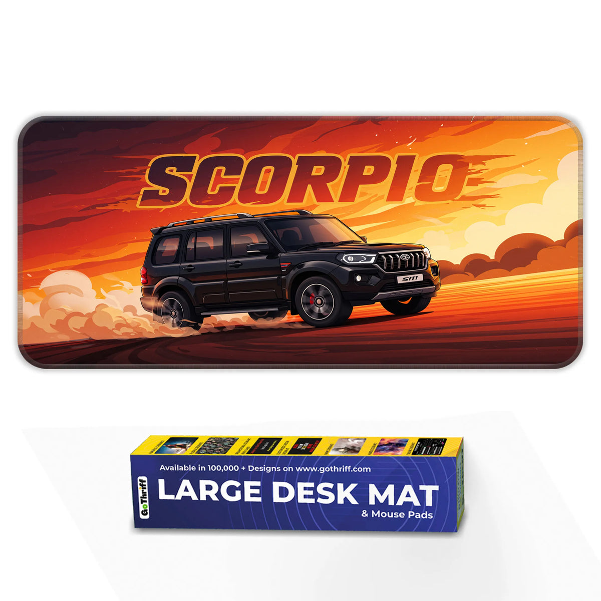 Mahindra Scorpio Black SUV Power Deskmat