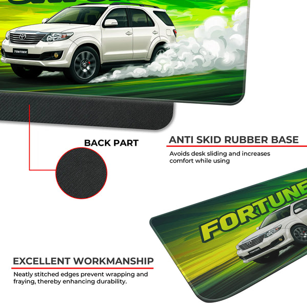 Toyota Fortuner White SUV Deskmat for Car Enthusiasts