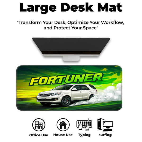Toyota Fortuner White SUV Deskmat for Car Enthusiasts