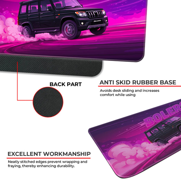 Mahindra Bolero Black SUV Deskmat