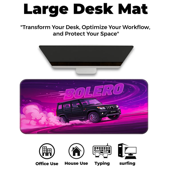 Mahindra Bolero Black SUV Deskmat