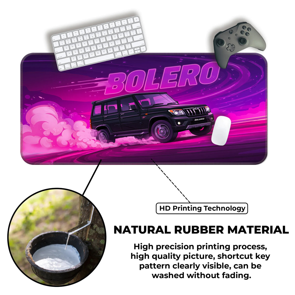 Mahindra Bolero Black SUV Deskmat