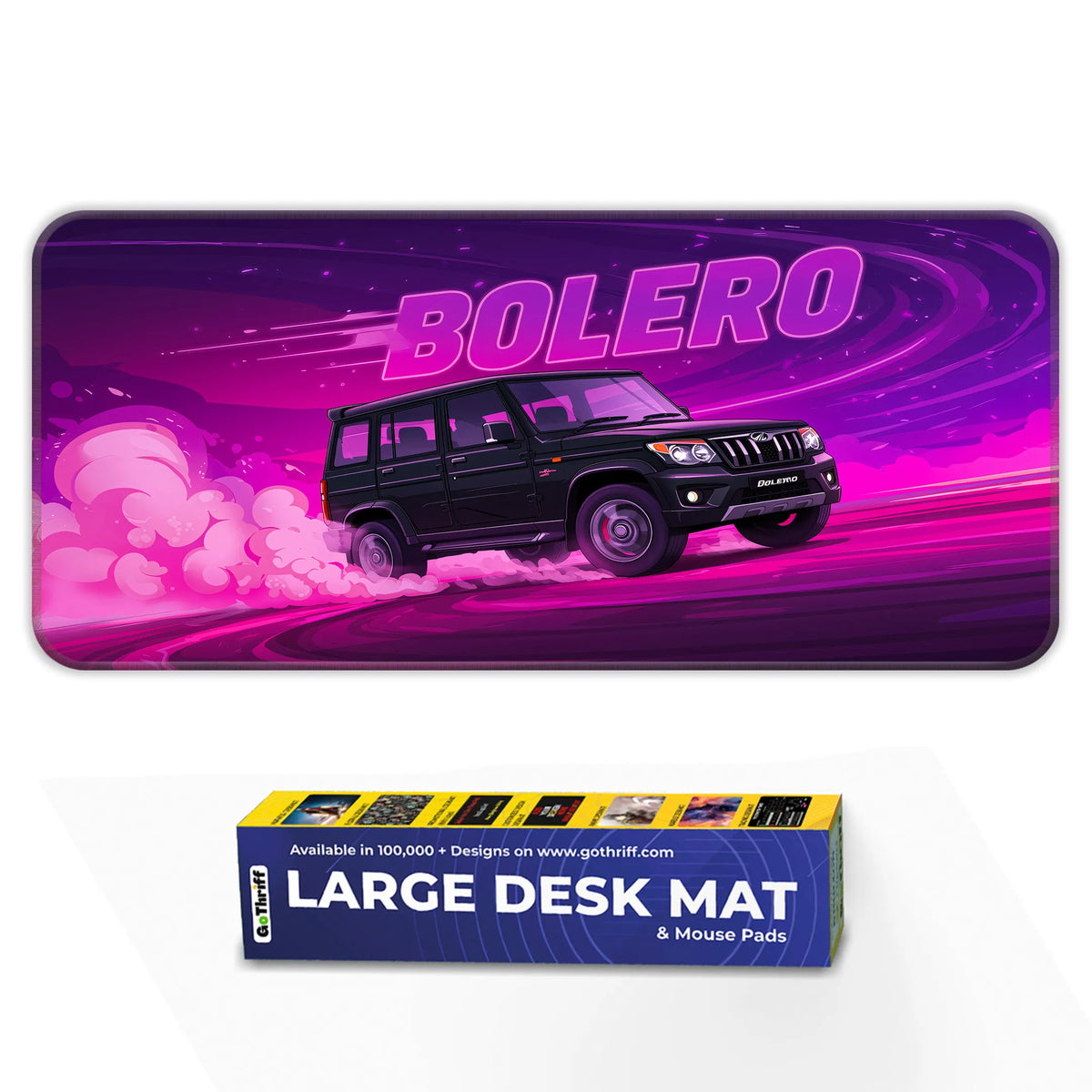 Mahindra Bolero Black SUV Deskmat