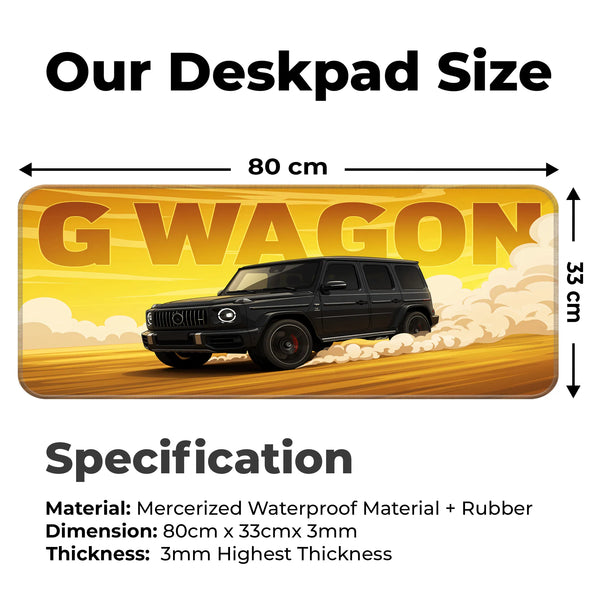 Mercedes G Wagon Black Luxury SUV Deskmat