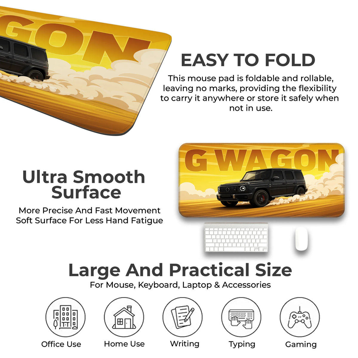 Mercedes G Wagon Black Luxury SUV Deskmat