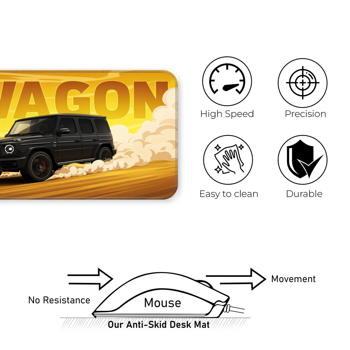 Mercedes G Wagon Black Luxury SUV Deskmat