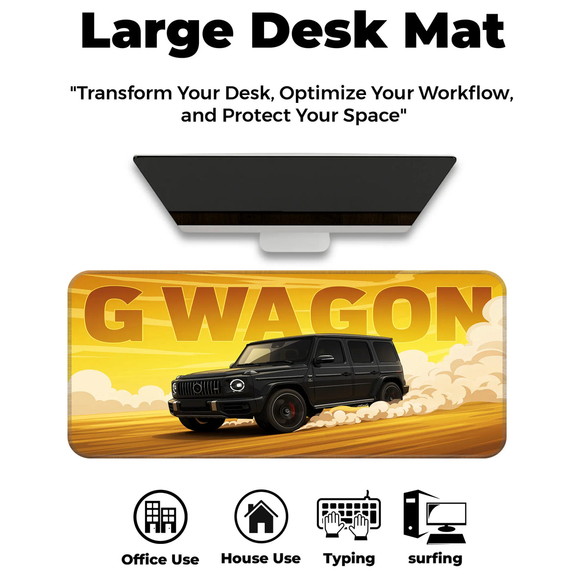Mercedes G Wagon Black Luxury SUV Deskmat
