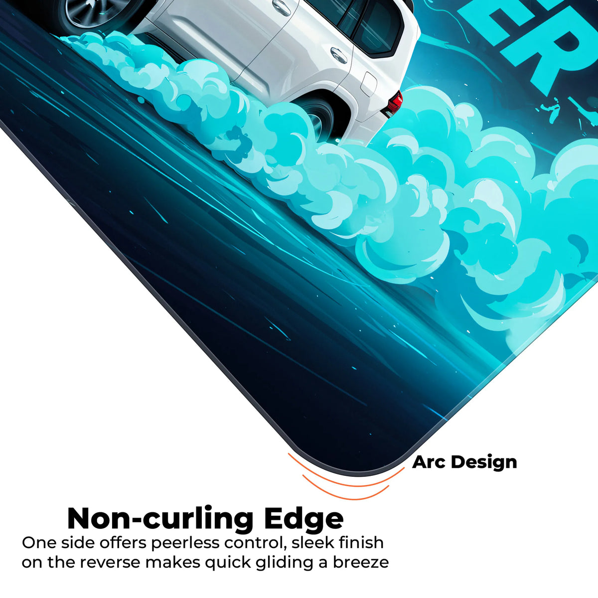 Toyota Land Cruiser White Premium SUV Deskmat