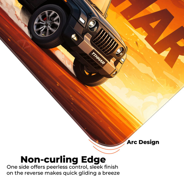 Mahindra Thar 5-Door Black SUV Deskmat